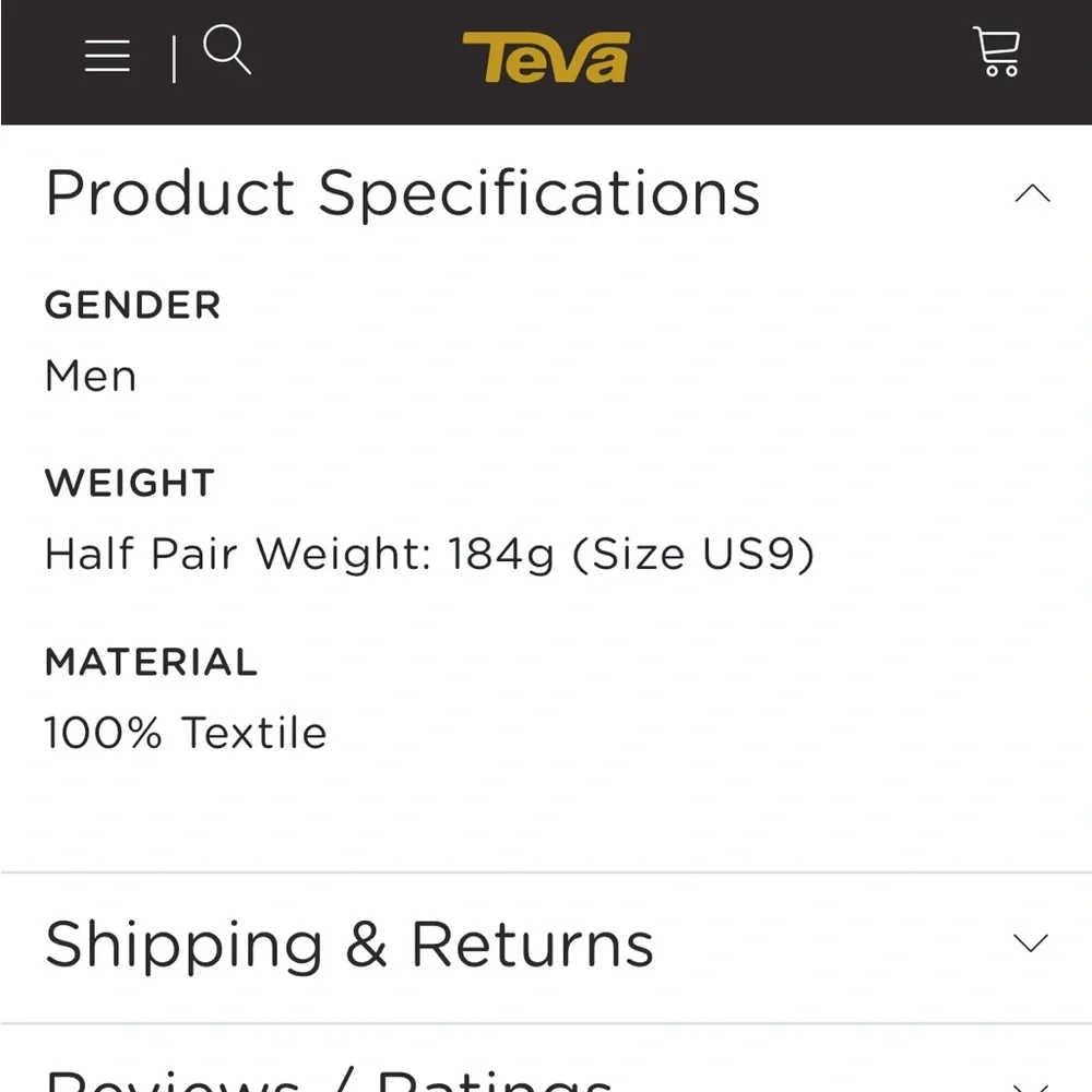 New with box, Teva Hommes sandals, size 11 - Picture 4 of 8